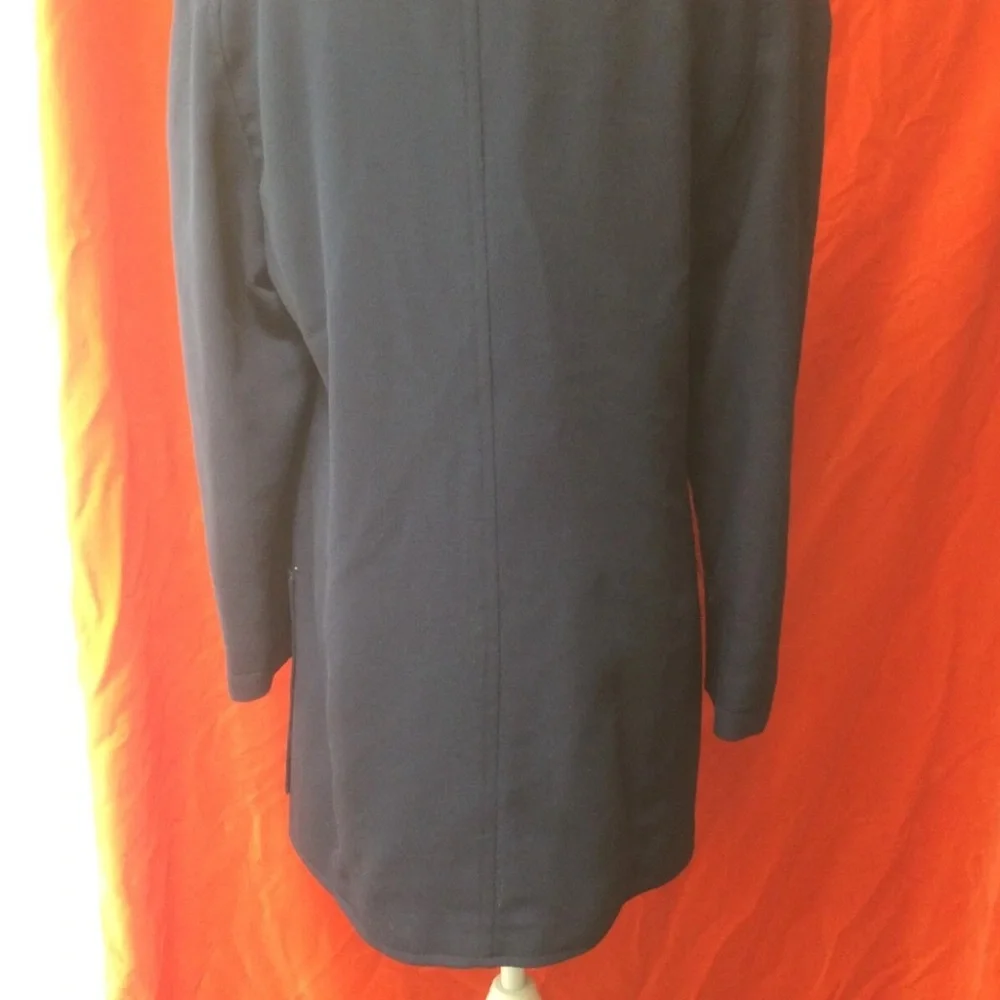 Christian Dior vtg 90s collarless 3/4 blazer blue size 10